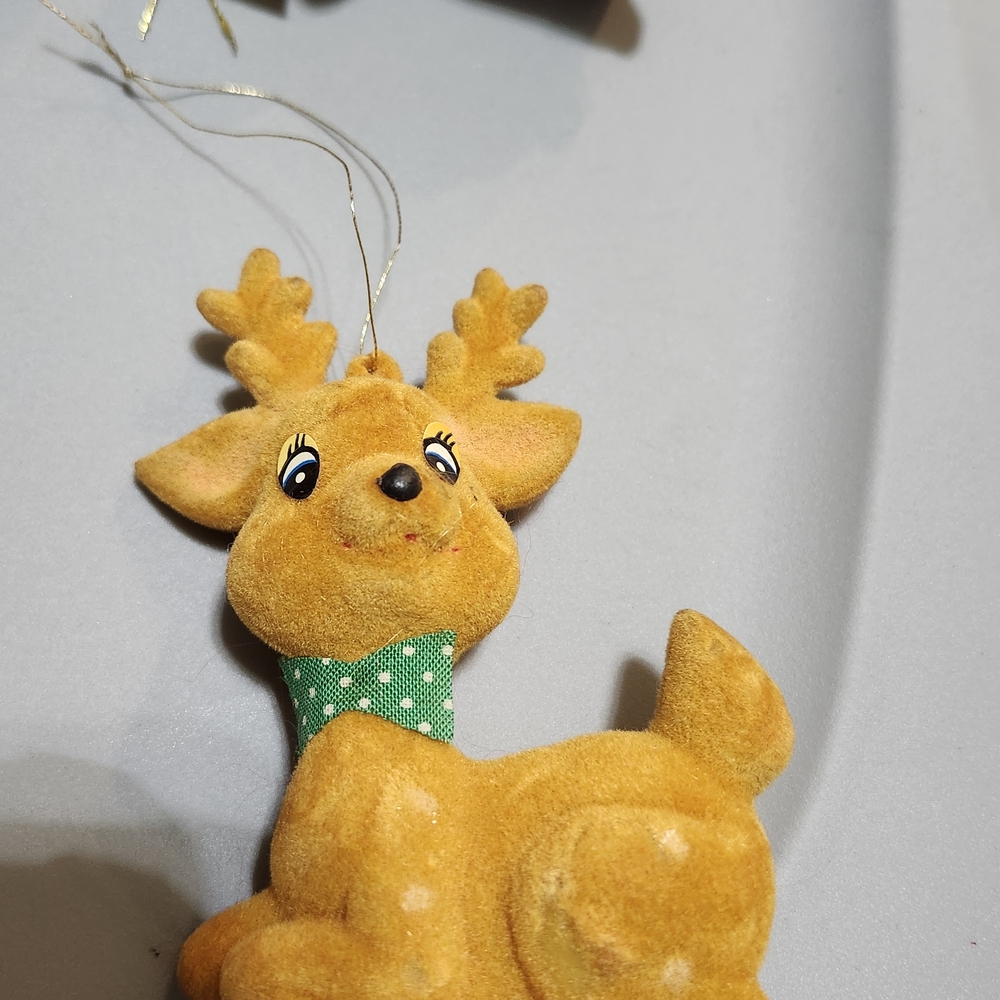 Vintage Flocked Christmas Ornaments